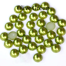 Load image into Gallery viewer, Imitation ABS Pearl Beads Flat Back 2 3 4 5 6 8 10 12 14mm Black White Cabochon Half Round Bead Scrapbook Decoration DIY Jewelry
