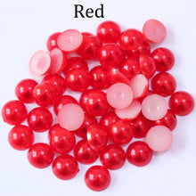 Load image into Gallery viewer, Imitation ABS Pearl Beads Flat Back 2 3 4 5 6 8 10 12 14mm Black White Cabochon Half Round Bead Scrapbook Decoration DIY Jewelry