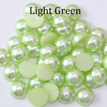 Load image into Gallery viewer, Imitation ABS Pearl Beads Flat Back 2 3 4 5 6 8 10 12 14mm Black White Cabochon Half Round Bead Scrapbook Decoration DIY Jewelry
